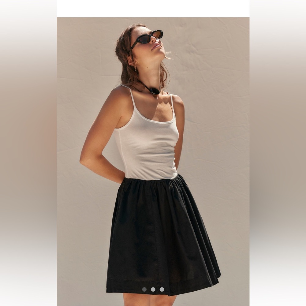 Free People Black and White A-Line Dress